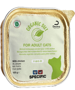 Comida húmida para gatos Specific Cat F-BIO-W Organic Chicken - 8 x 100 g - Adult - Wet Food for Cats