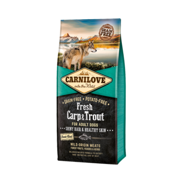 Ração para cães Carnilove Grain-Free Fresh Carp & Trout Adult Dog - Adulto - Ração Seca para Cães