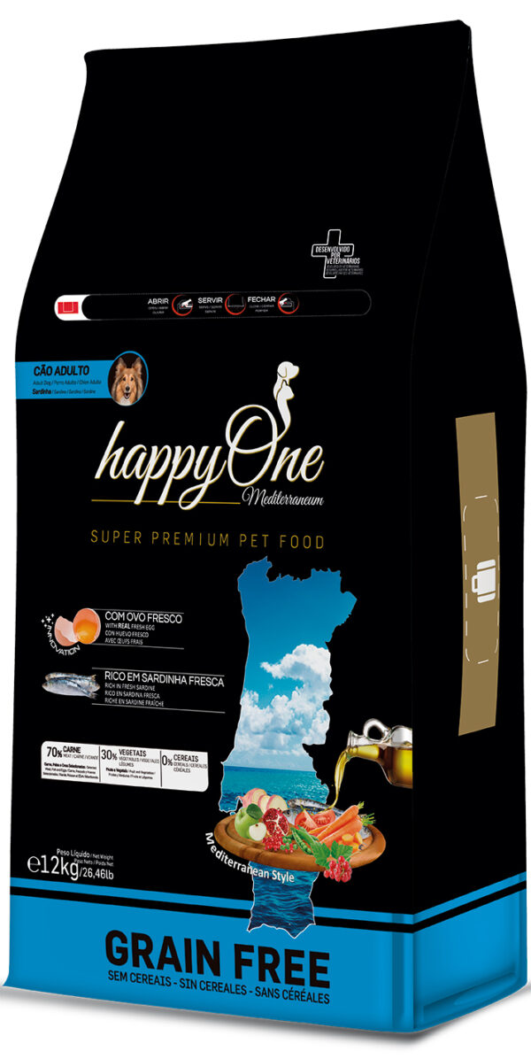 Ração para cães HappyOne Mediterraneum Sardine - Adult - Food