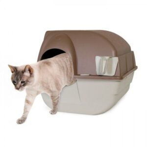 WC para gatos Roll N'Clean Litter Box - Castanha - Grande - Fechados - Gatos