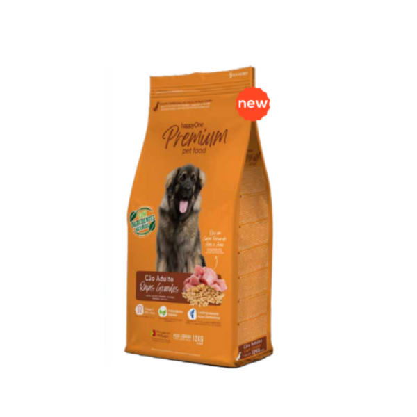 Ração para cães HappyOne PREMIUM Cão Raças Grandes - Adulto - Ração Seca para Cães