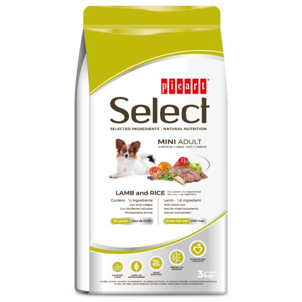 Ração para cães Picart Select Adult Mini Lamb & Rice - Adult - Food