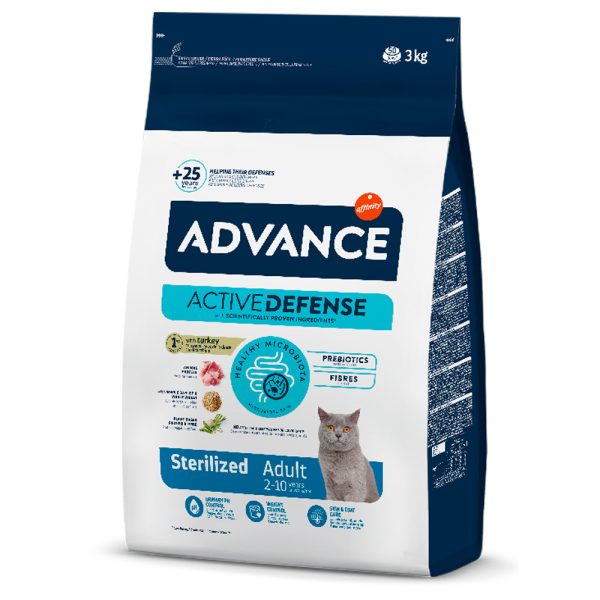 Ração para gatos Advance Cat Sterilised Turkey & Barley - Alimentação - Ração Seca para Gatos