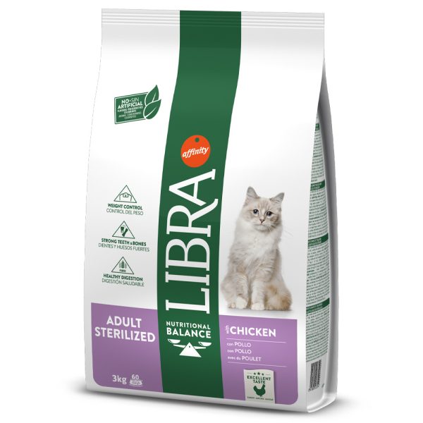 Ração para gatos Libra Gato Esterilizado Frango - Alimentação - Ração Seca para Gatos