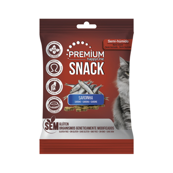 Snack para gatos happyOne Premium Gato Sardinha 50 g - Cats - Snacks