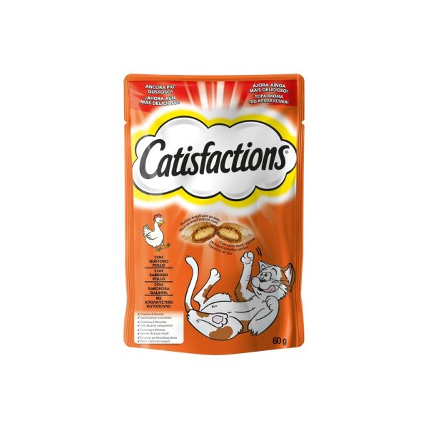 Snacks para gatos Catisfaction Snack Frango 6 x 60 g - Alimentação - Snacks