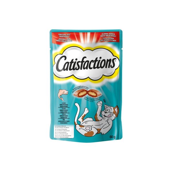 Snacks para gatos Catisfaction Snack Salmão 6 x 60 g - Alimentação - Snacks