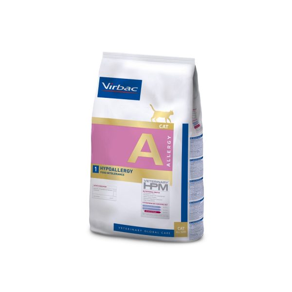 Ração para gatos Virbac Veterinary HPM A1 Cat Hypoallergy - 3 kg - Alergias - Ração Seca para Gatos