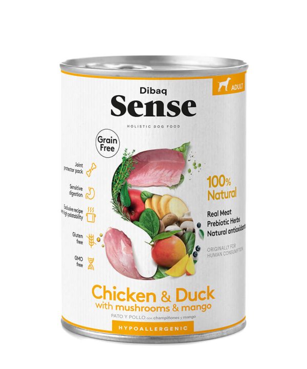 Comida húmida Dibaq Sense Grain Free Chicken & Duck 12 x 380 g - Adult - Wet Food for Dogs