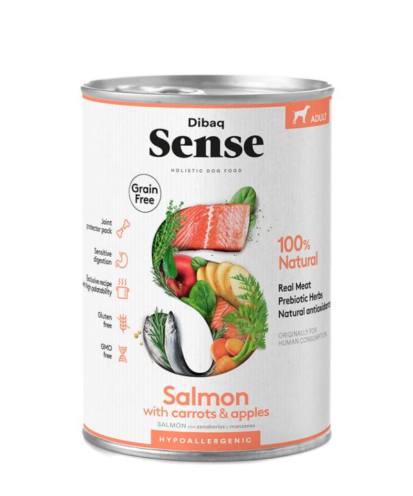 Comida húmida Dibaq Sense Grain Free Salmon 12 x 380 g - Adult - Wet Food for Dogs