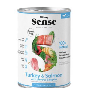 Comida húmida Dibaq Sense Grain Free Turkey & Salmon 12 x 380 g - Adult - Wet Food for Dogs