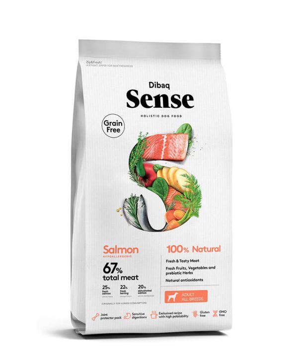 Ração para cães Dibaq Sense Grain Free SALMON - Adulto - Ração Seca para Cães