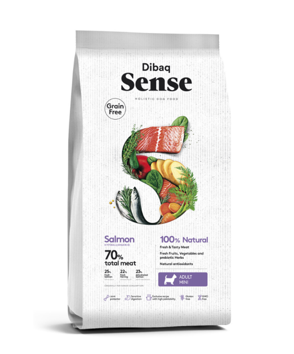 Ração para cães Dibaq Sense Grain Free SALMON MINI - Adulto - Ração Seca para Cães