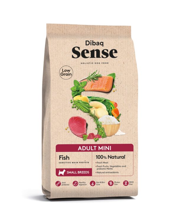 Ração para cães Dibaq Sense Low Grain ADULT MINI (Fish) 2 kg - Adulto - Ração Seca para Cães