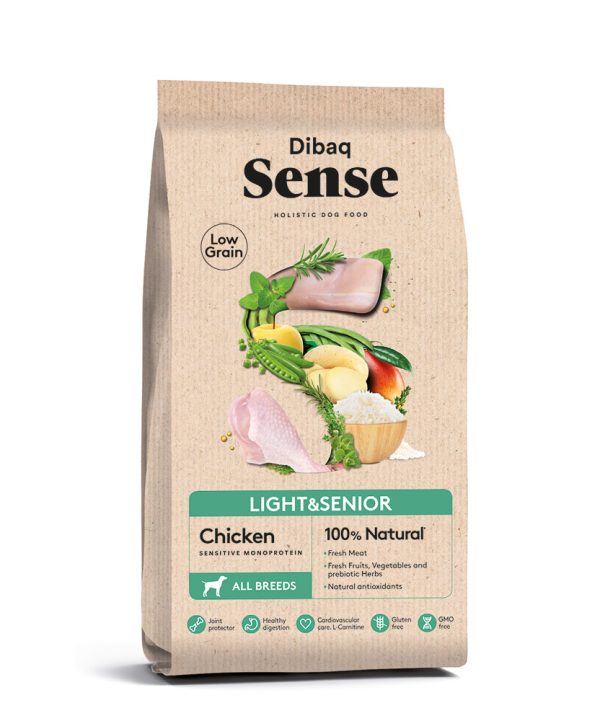 Ração para cães Dibaq Sense Low Grain LIGHT & SENIOR (Chicken) - Alimentação - Sénior